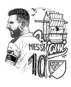 lionel messi coloring pages print  color