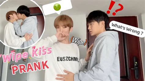 Wiping Off My Boyfriend S Kisses Prankhe Almost Cried Cute Gay Couple Prank