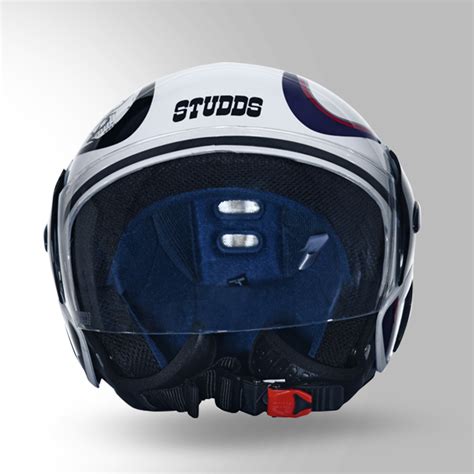 studds cub  decor white red open face helmet buy  studds