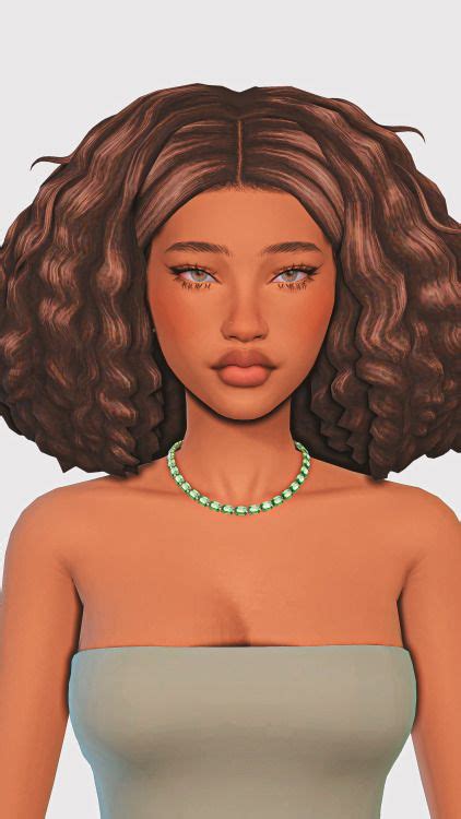 Curly Hair Maxis Match Edition Part 2 In 2024 Sims Hair Sims 4