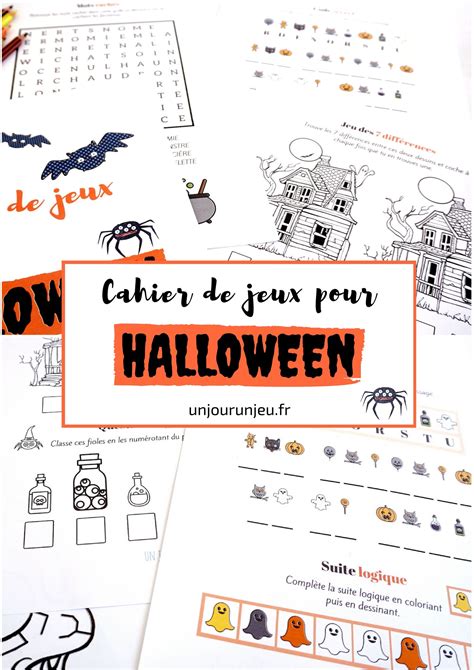 Cahier de jeux pour halloween plein d activités pour amuser vos enfants