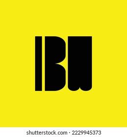 Ibw Vintage Monogram Vector Logo Black Stock Vector (Royalty Free ...