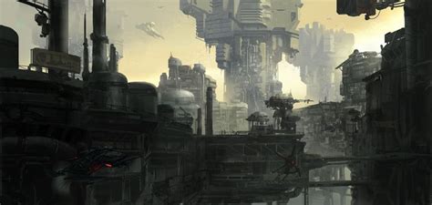 A Futuristic City With Lots Of Tall Buildings