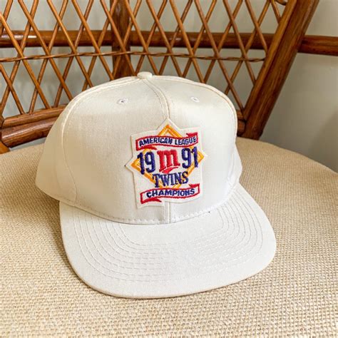 Vintage American Needle MN Twins 1991 AL Champions MLB White Hat | Grailed