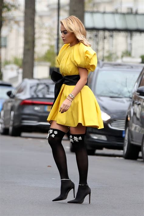Rita Ora Beautiful Yellow Dress Hot Celebs Home