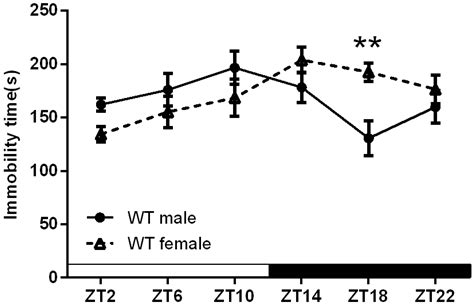 Sex Specific Diurnal Immobility Induced By Forced Swim Test In Wild Type And Clock Gene