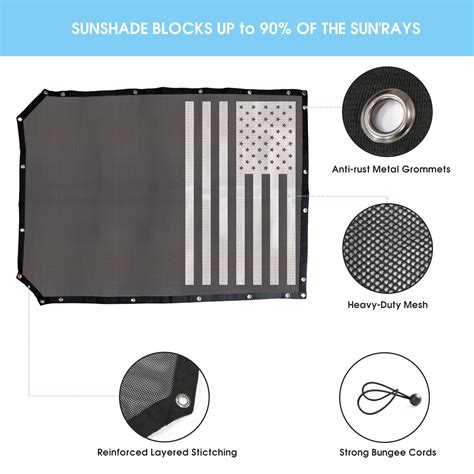 Snapklik Sukemichi Sunshade For Ford Bronco Mesh Sun Shade Bikini Top Cover Bimini Top For