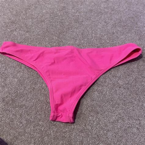 Primark Bright Pink Bikini Set Top Is Size But Depop