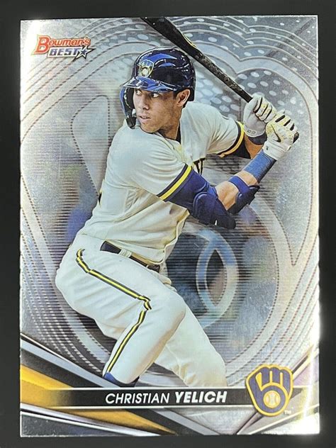 Bowman S Best Base Milwaukee Brewers Christian Yelich Ebay