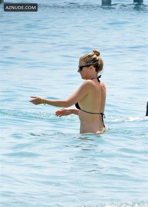Gwyneth Paltrow Sexy Black Bikini On The Beach In Marbella Aznude