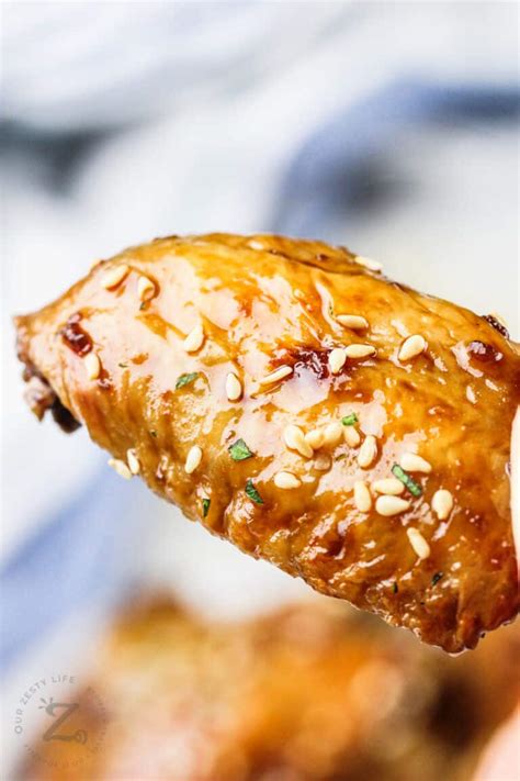 Baked Teriyaki Chicken Wings Quick And Easy Our Zesty Life