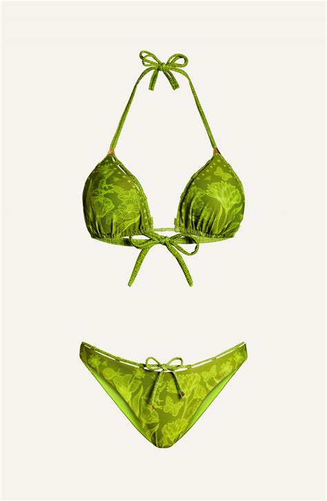 Bikini Triangolo Imbottito Slip Culotte Tessuto Rete Nido D Ape Stampa Principe Azzurro Taglia M