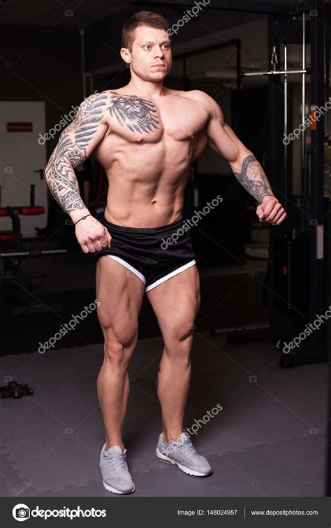 Bodybuilder Man With Naked Torso Stock Photo Zdyma4 148024957