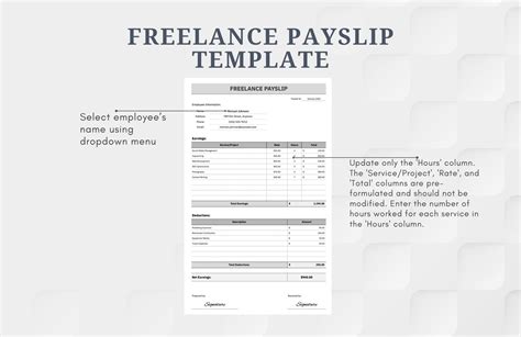 Freelance Payslip Template Template Net