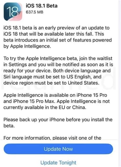 苹果发布 Ios 18 1 Beta 1 更新，apple Intelligence功能首次亮相 科技师