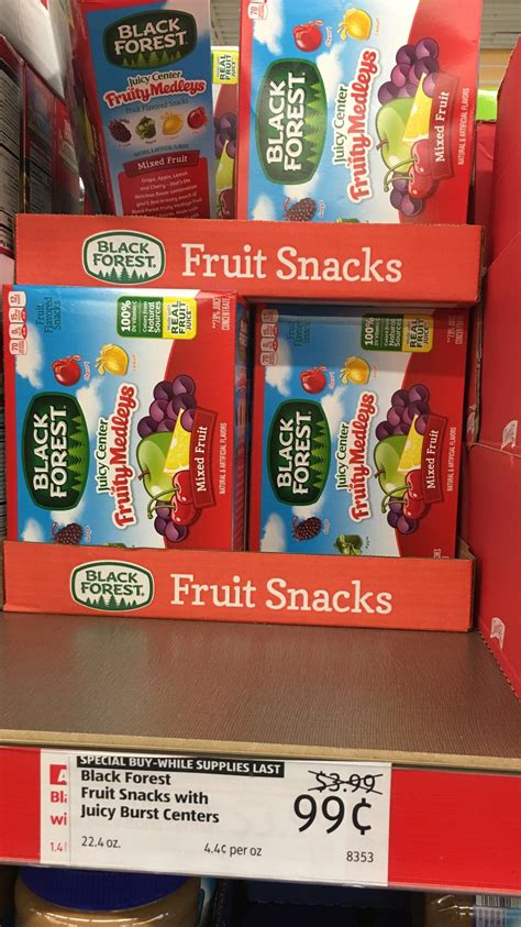 Fruit Snacks Great Deal 👌 99¢ R Aldi