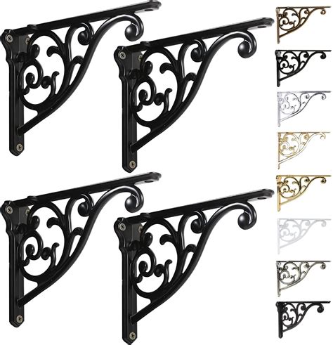 OVOV Lot de 6 supports d étagère muraux décoratifs pour étagère d angle