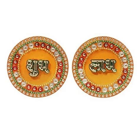 2 Inches Acrylic Shubh Labh Rangoli For Temple At Rs 25 Piece In