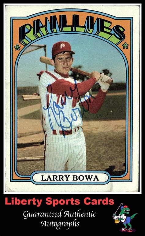 Topps Larry Bowa Authentic Autographed Card Philadelphia