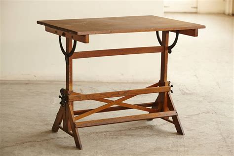 Antique Industrial American Oak Drafting Table At 1stdibs