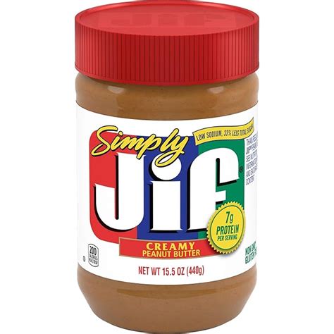 Jif LOW SODIUM SIMPLY CREAMY Peanut Butter Spread 440g Amazon Co Uk