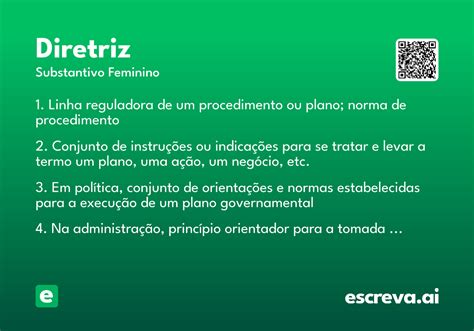 Significado Da Palavra Diretrizes - Diretriz - Significado e Sinônimo - escreva.ai