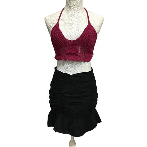 Vina Women Crochet Lace Bralette Knit Bra Boho Beach Bikini Halter Cami Crop Lazada Ph