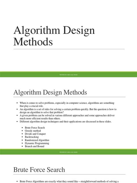 Algorithm Design Methods | PDF | Dynamic Programming | Computational Science