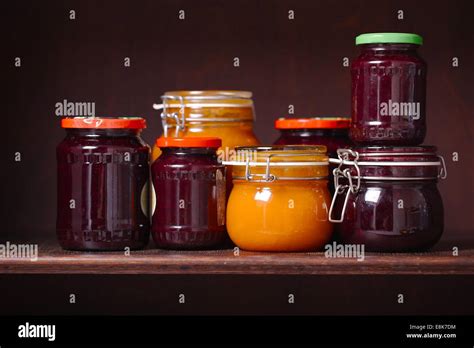 Jars of Jam Stock Photo - Alamy