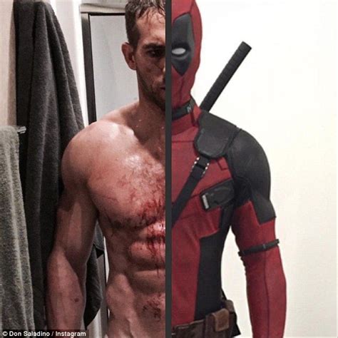 Wow: Ryan Reynolds' personal trainer shared a picture of the star's muscled form to Instag ...