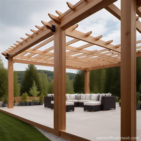 Craftsmanship in Wooden Structures Construction | Stable Diffusion Online