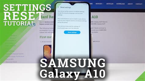 How To Reset Settings In Samsung Galaxy A10 Restore Configuration Youtube