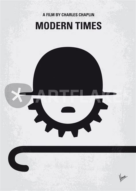 "No325 My MODERN TIMES minimal movie poster" Graphic/Illustration art ...