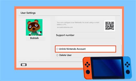 how to unlink nintendo account from switch