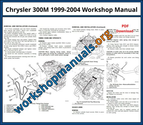 Chrysler 300m Workshop Repair Manual 1999 2004 Pdf Download