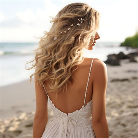 Premium Photo Photo Of Messy Beach Waves For Women Long Hairstyle Sun Kissed Blonde Concept