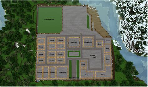 Medieval village layout idea. From: http://imgkid.com/minecraft ...