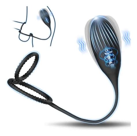 Anillo Vibrador Pene Retardador Eyaculación Con Anal Plug Meses sin interés