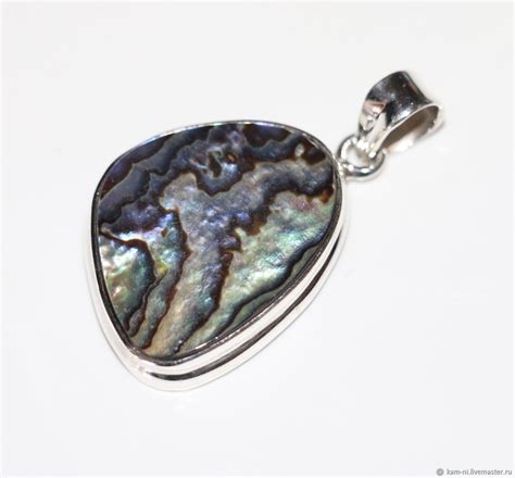 Подвеска: гелиотис перламутр радужный натуральный природныйсеребро ...