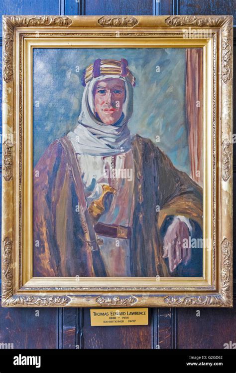 PORTRAIT OF T E LAWRENCE HANGING IN THE DINING ROOM OF JESUS COLLEGE