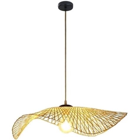 Bamboo Art Plafonnier Abat Jour En Bambou Suspension Chambre Salon