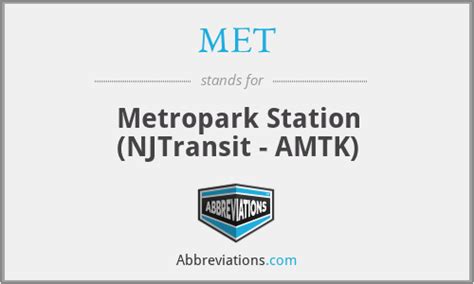 What is the abbreviation for metropark station (njtransit - amtk)?