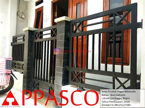 Pagar Minimalis Modern Besi Galvanis Di Cimanggu Bogor Pagar