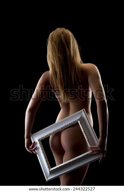 Rear View Naked Girl Put Frame Stock Photo 244322527 Shutterstock