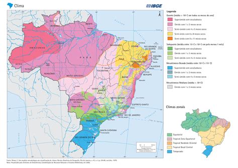 Mapa Brasil Climas Ibge Climatologia E Meteorologia Docsity