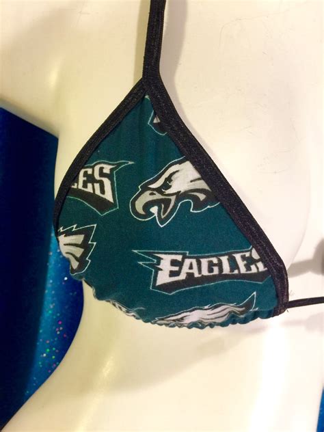 Custom Philadelphia Eagles Cheeky Scrunchy Bikini Set Lined Etsy