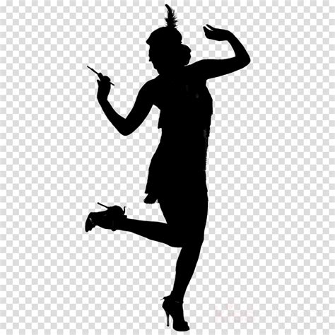 Roaring 20s Silhouette Swing Dancers Cardboard Stand Up Oriental