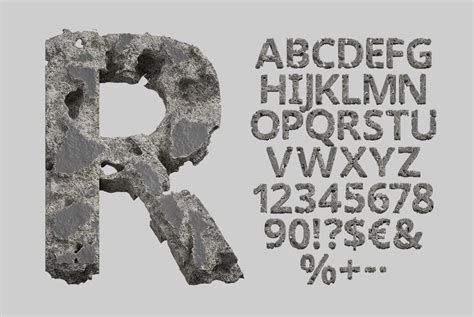 Concrete Font Strong Opentype Alphabet