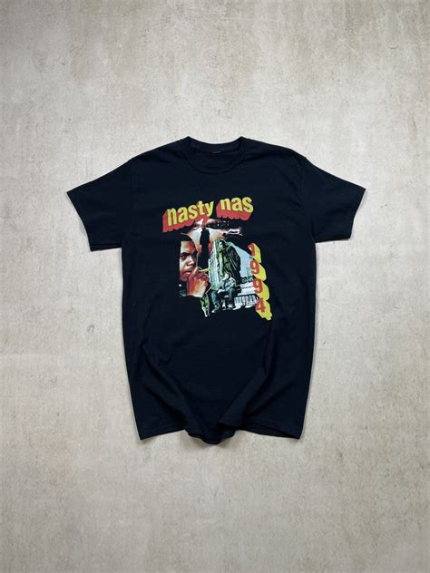 Rap Tees × Streetwear × Vintage 🔥RARE VINTAGE NASTY NAS 1994 RAP TEE