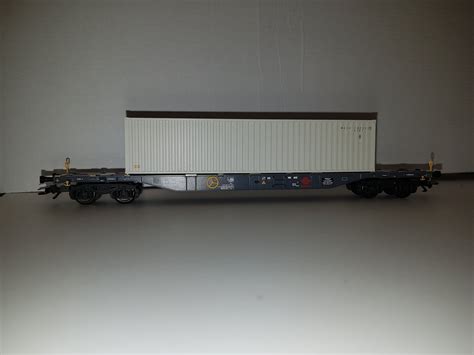 MÄRKLIN 47058 Container Tragwagen Sgnss beladen mit Boxcontainer